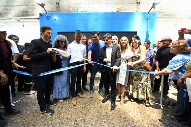 Kicillof aterrizó en General Rodríguez: inauguró un Jardín de Infantes y un COM