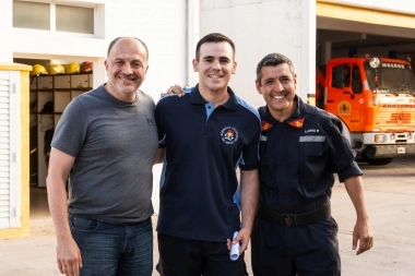 Garate reconoció y declaró Ciudadano Ilustre a un bombero Ayudante Mayor en Tres Arroyos