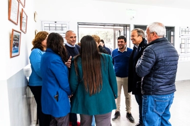 Cascallares recorrió obras en Almirante Brown para la ampliación en dos escuelas de Don Orione