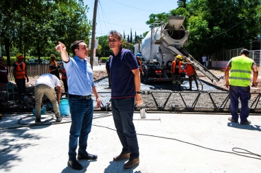 Watson y Katopodis se reunieron en Florencio Varela y supervisaron una obra vial en La Capilla