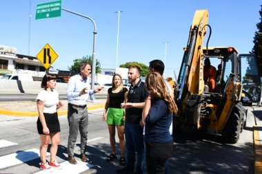 Katopodis recorrió el avance de obra en la Ruta Provincial N4 en Lomas de Zamora
