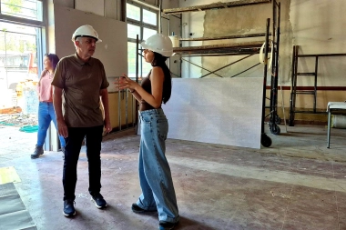 Zamora supervisó la construcción de un auditorio para brindar espectáculos culturales en Tigre