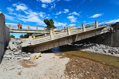 Reconstrucción del Canal Maldonado: comenzó la etapa de demolición del puente de Pampa Central
