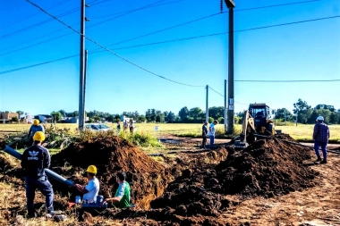 El Municipio de Junín avanza con la obra de infraestructura sanitaria en el Proyectar V