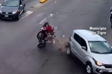 Todo mal en Benavidez: motociclista circulaba a velocidad indebida y chocó con un automovilista borracho