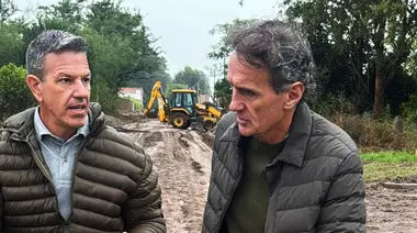 Roque Pérez: Sciaini recibió la visita de Katopodis y recorrieron obras en desarrollo