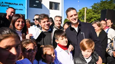 Mantegazza recibió a Kicillof para presentar la nueva ed Escuela Primaria N°6 de San Vicente