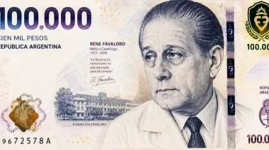 Se filtró un nuevo billete de $100.000 con René Favaloro: qué dijo el Banco Central