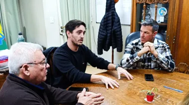 Sciaini se reunió con ingenieros locales para trabajar sobre la reparación de la Ruta Nacional 205
