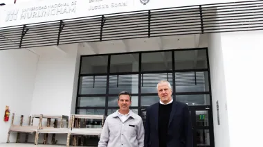 Sciaini firmó un convenio de cooperación entre Roque Pérez con la Universidad Nacional de Hurlingham