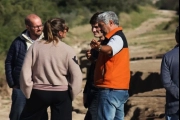 Neumann Losada recorrió la obra de la Ruta Nacional Nº35 y pidió acelerar con su reparación
