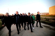 Kicillof junto a Secco y Cagliardi recorrieron el avance de obras en planta potabilizadora de Ensenada