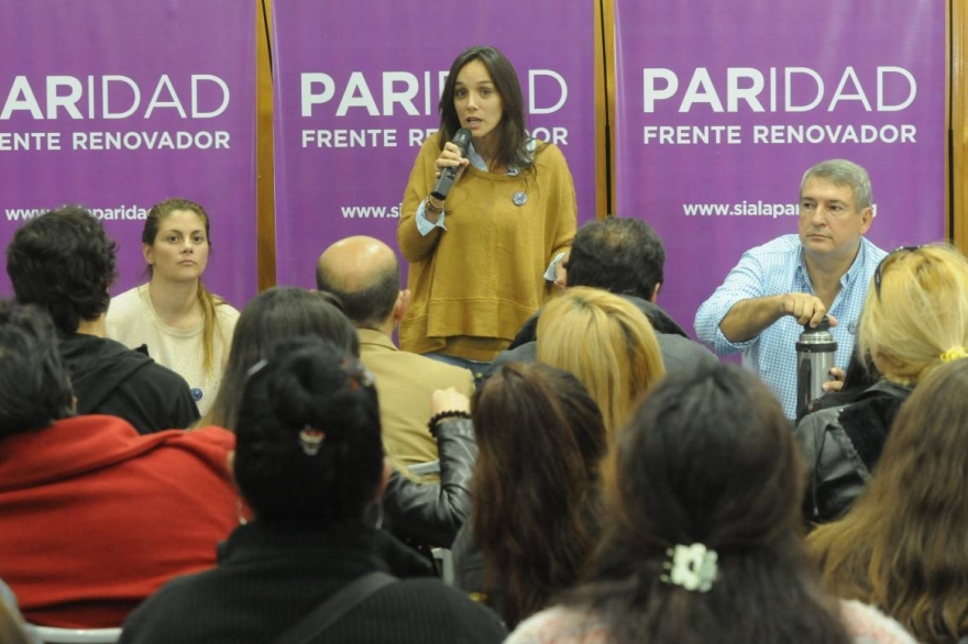 Malena Galmarini se fue hasta San Martín en su campaña por la Paridad de Género