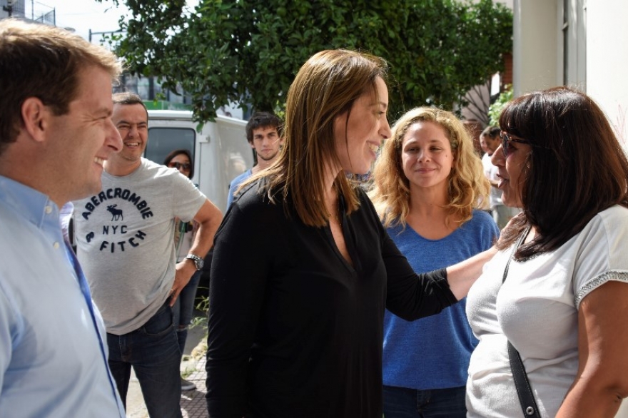Vidal encabezó el primer "timbreo de gestión" del gobierno bonaerense en el Conurbano