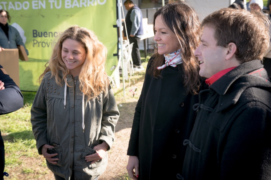 Junto a Stanley, Campbell recorrió San Fernando y visitó el espacio del Estado en tu Barrio
