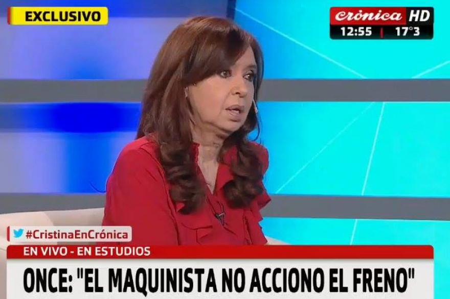 En entrevista en Crónica, Cristina habló de Once: "El Estado no tuvo culpa en la tragedia”