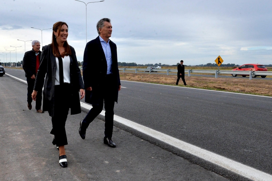 En la previa a la reunión con radicales, Macri y Vidal recorrieron la Autopista Pilar-Pergamino