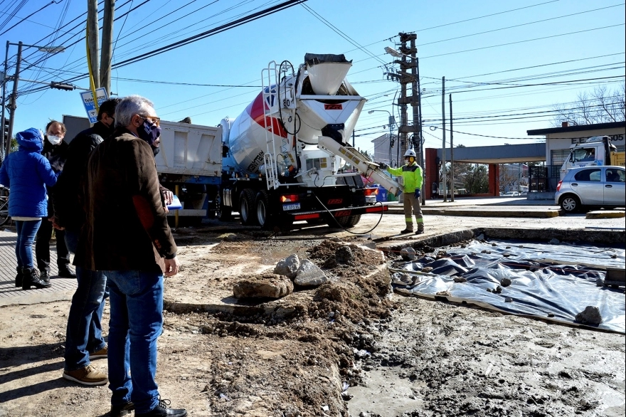 Julio Zamora recorrió las obras de la Ruta 9 en General Pacheco