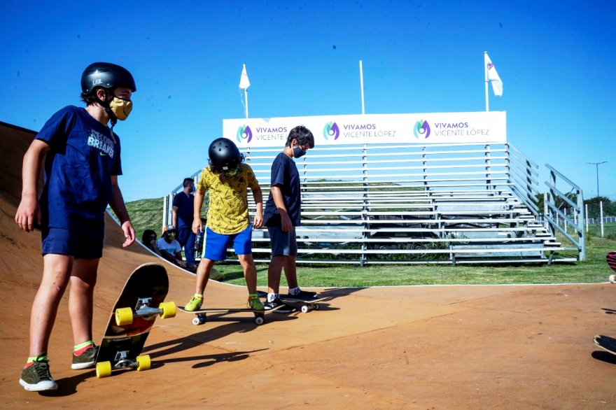 En Vicente López apuestan burbujas sociales de hasta 14 chicos para realizar skate, patín y BMX Freestyle
