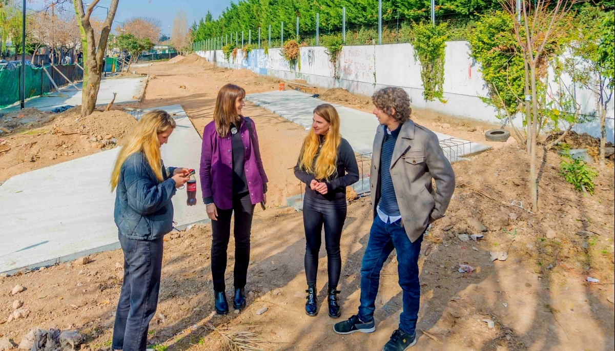 Andreotti recorrió la obra de un nuevo Paseo Aeróbico de la calle Guatemala