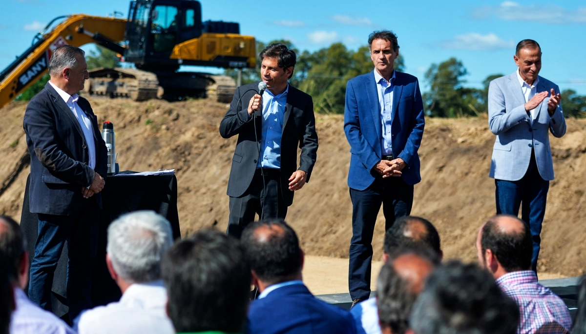 Desde Las Flores, Kicillof y Katopodis iniciaron las obras para la autopista en la Ruta 3