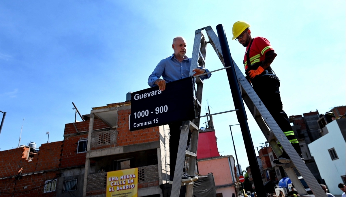 Como parte de un proyecto de integración, Larreta inauguró la apertura de la calle Guevara
