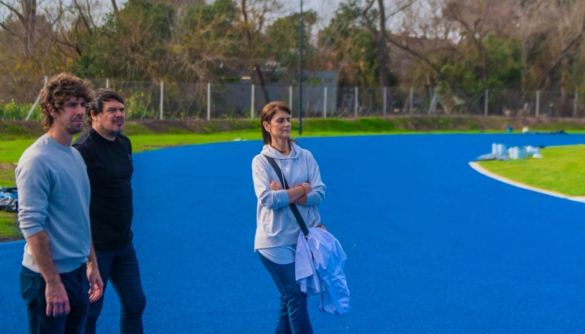Andreotti supervisó las obras de la nueva Pista Profesional de Atletismo en San Fernando