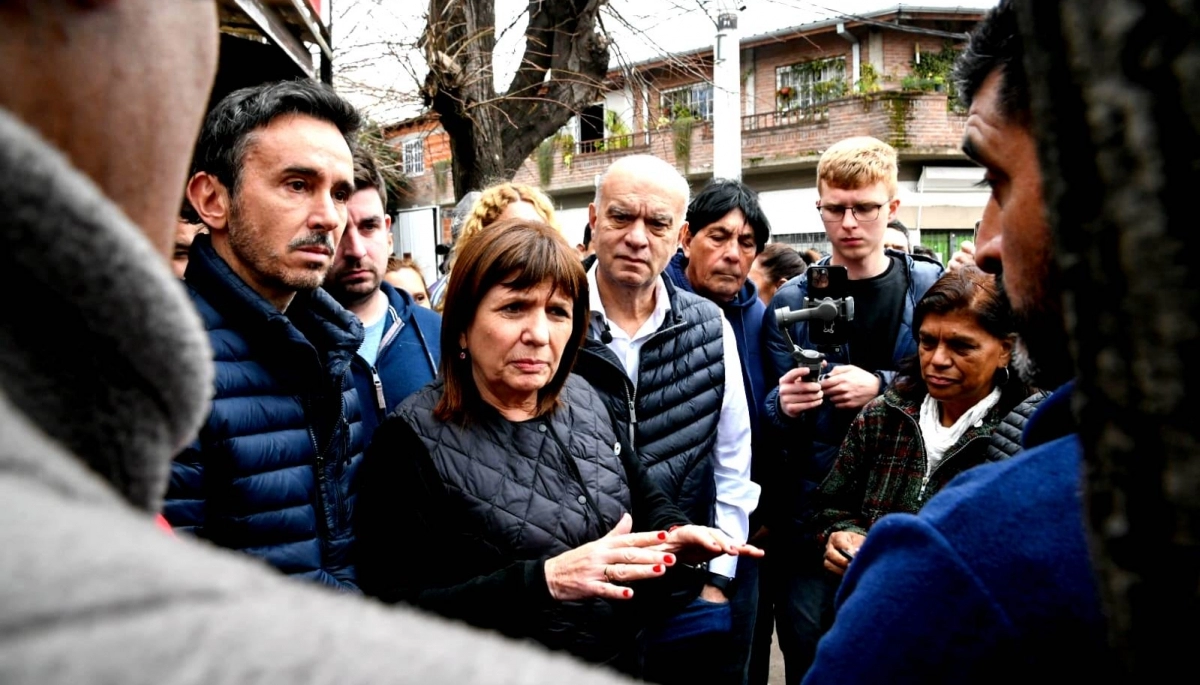 Bullrich y Grindetti visitaron al candidato a intendente de Pilar y conversaron con comerciantes