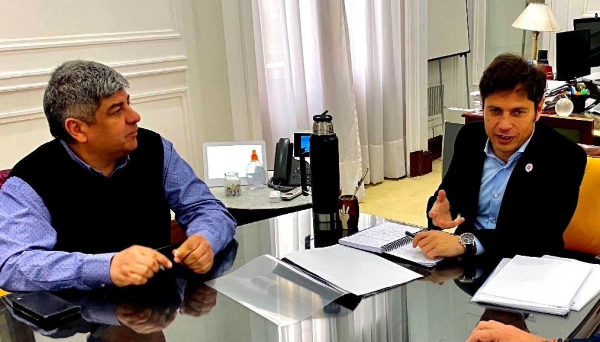 Kicillof se reunió con Pablo Moyano para sellar el respaldo sindical