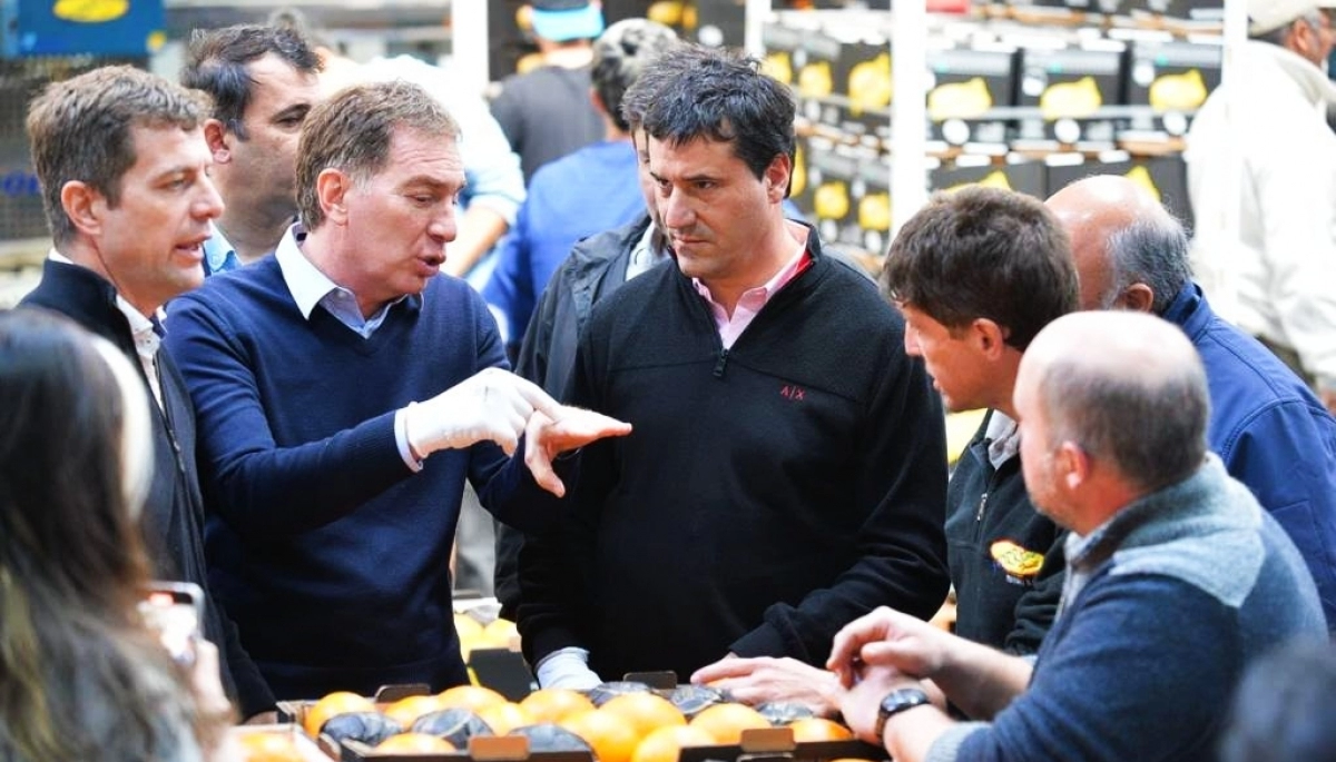 Santilli, Abad y Etchecoin desembarcaron en San Pedro para bancar al candidato local