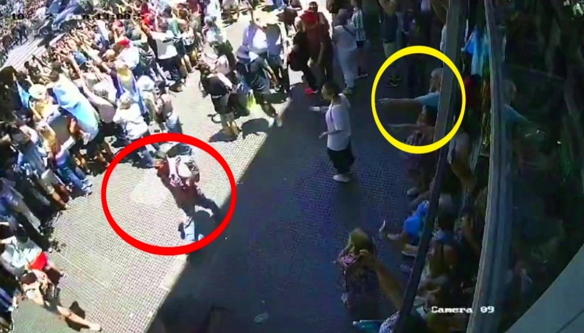 Repudio total: le arrojaron un botellazo al Presidente cuando se dirigía a la Casa Rosada