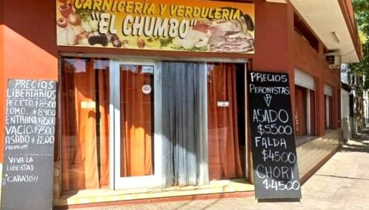Se hizo viral: una carnicería de Mercedes puso precios diferentes para “libertarios” y “peronistas”