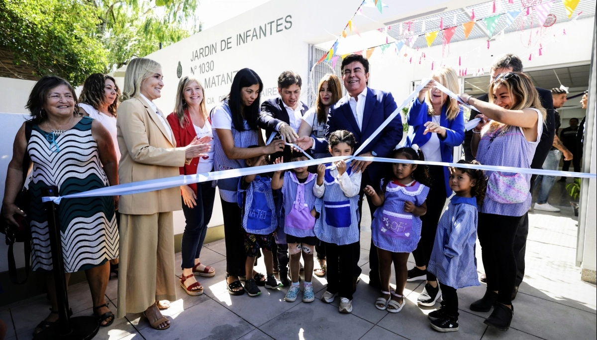 Kicillof y Espinoza inauguraron un Jardín de Infantes en La Matanza: “A Milei no le importa la educación”
