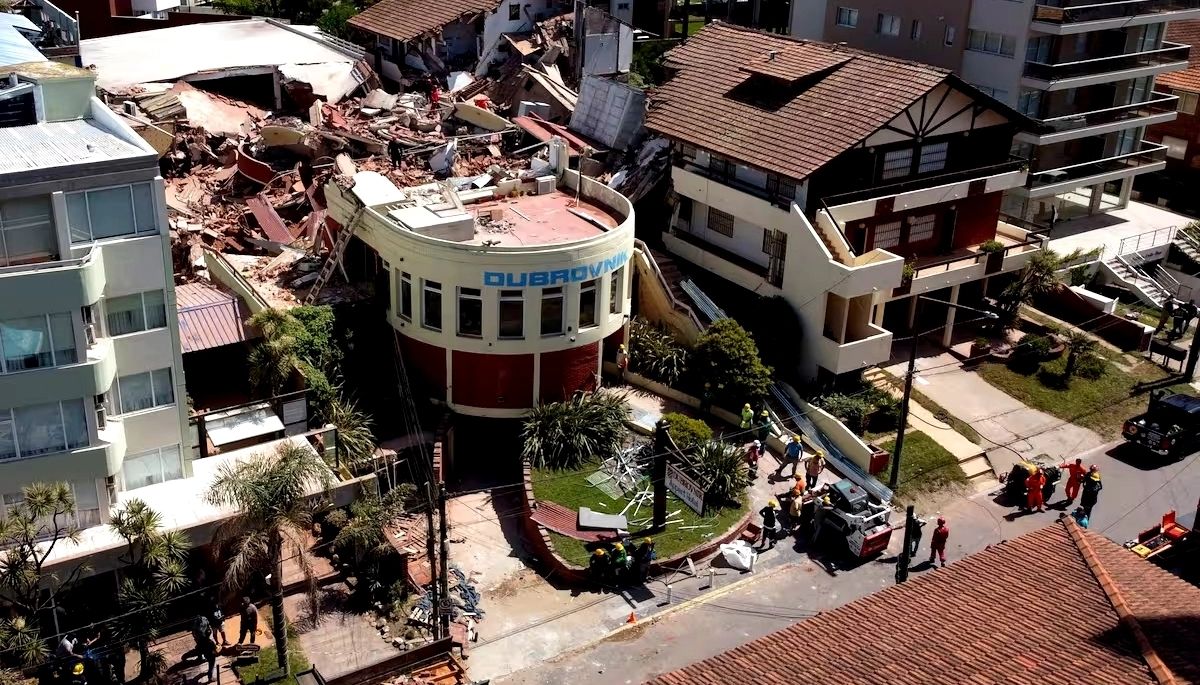 Apuntan a la “responsabilidad” del Municipio de Villa Gesell por el derrumbe del Hotel Dubrovnik