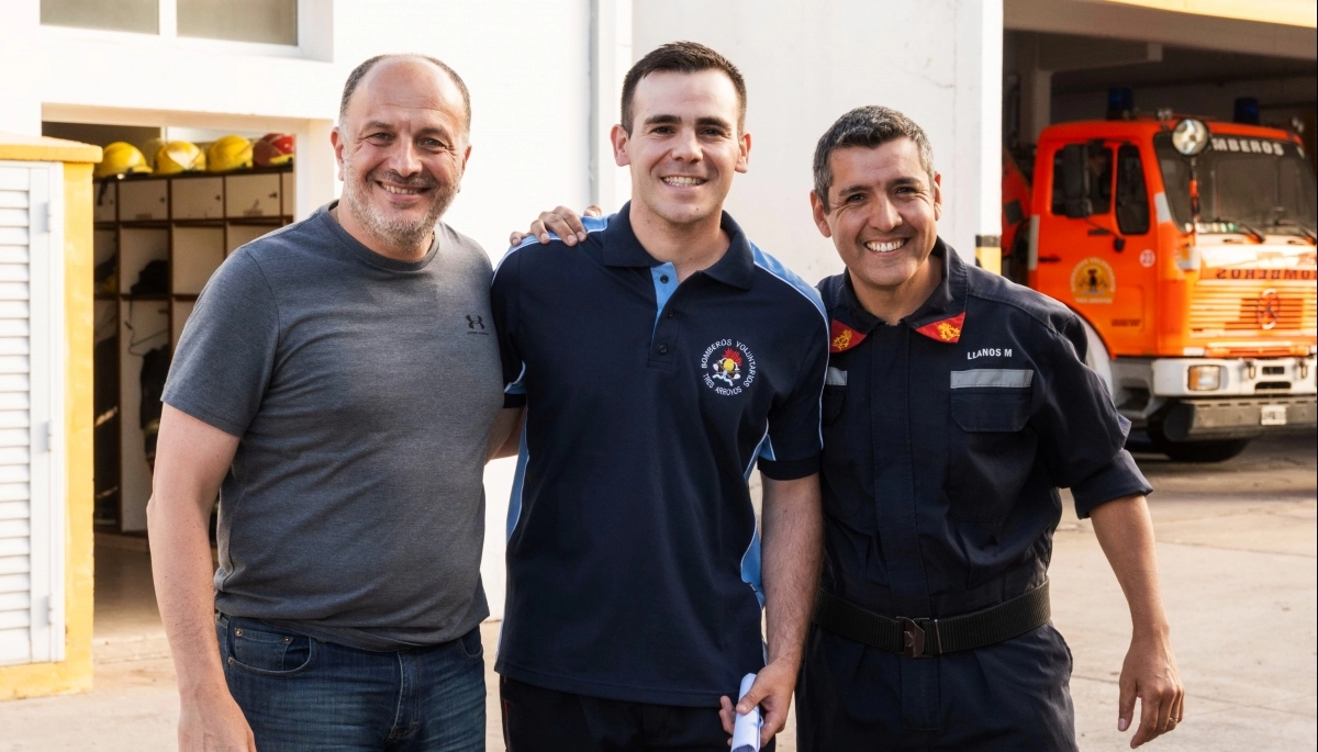 Garate reconoció y declaró Ciudadano Ilustre a un bombero Ayudante Mayor en Tres Arroyos
