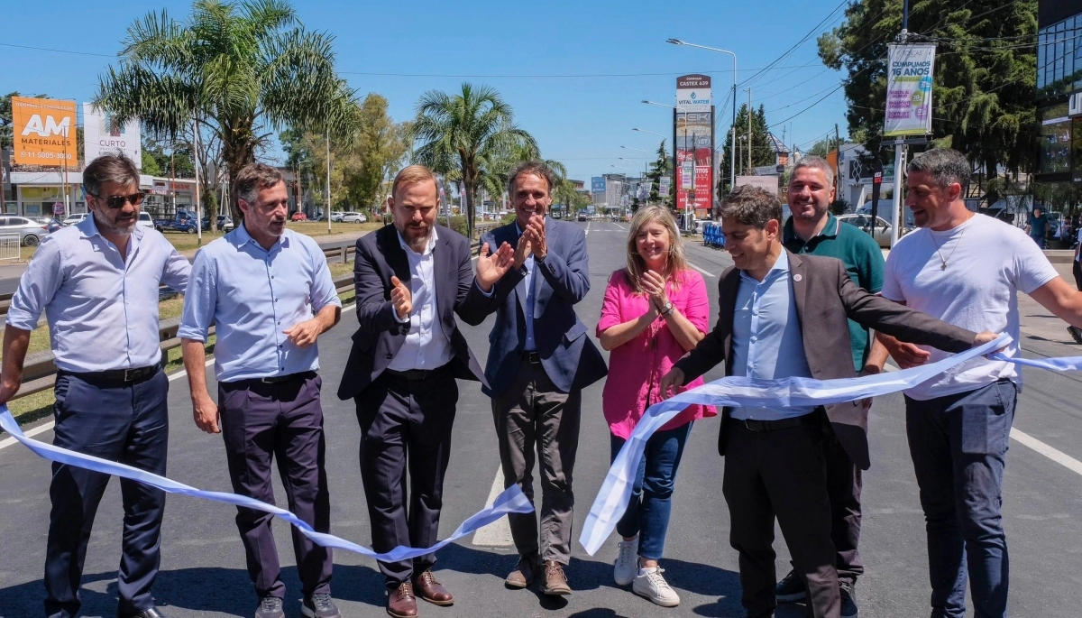 En Ezeiza: Kicillof encabezó la inauguración de un tramo de la Ruta Provincial N°58