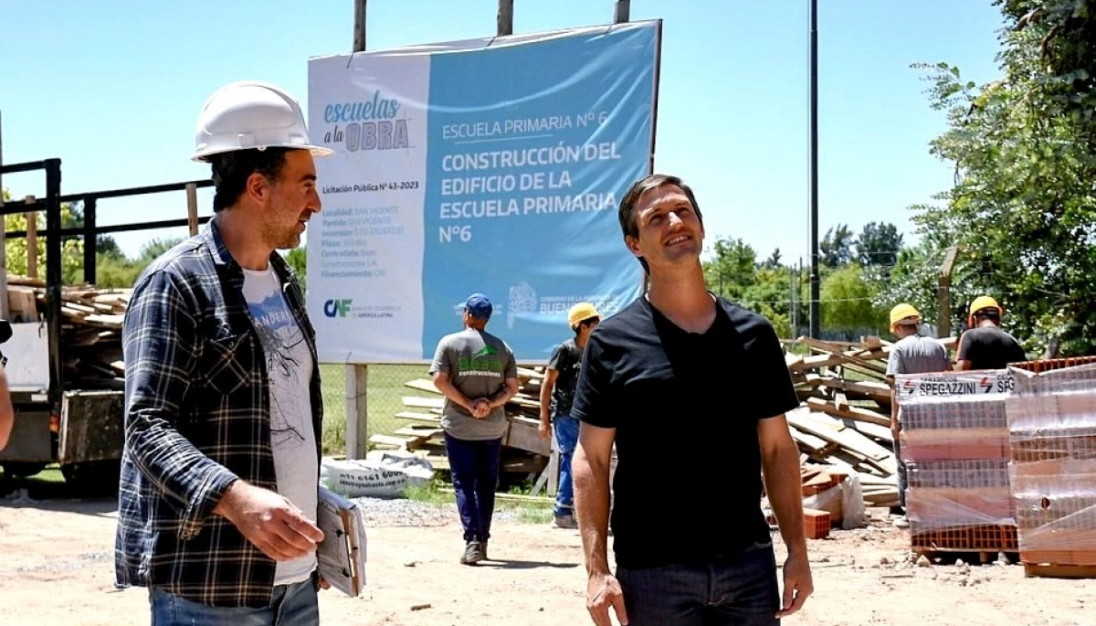 “Educación de calidad”: Mantegazza visitó la obra de la Escuela Primaria N°6 en San Vicente