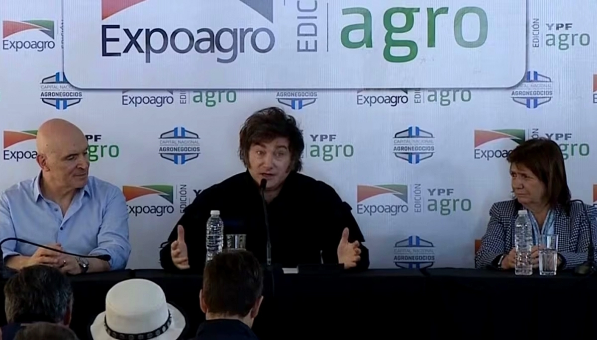 Milei se mostró con Espert en el ExpoAgro 2025, respaldó a Bullrich y le hizo un gesto al campo