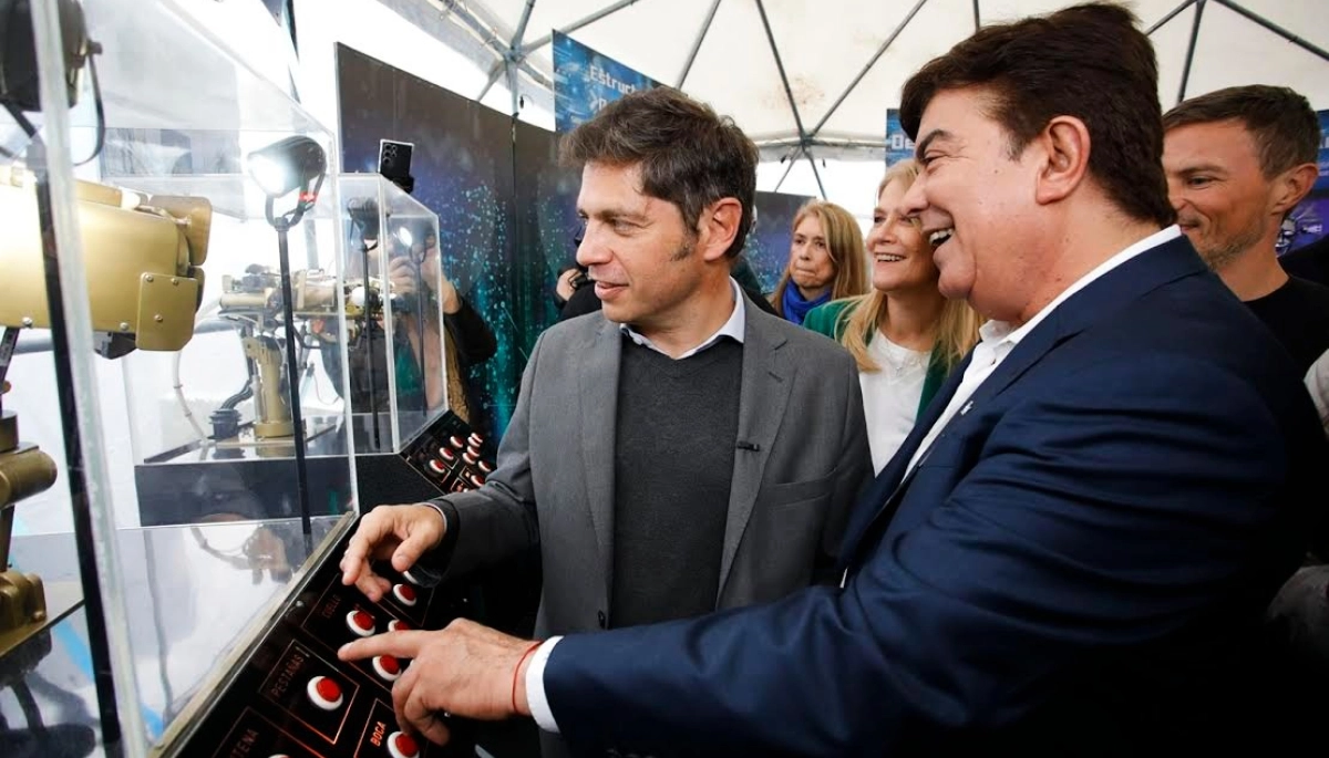 Espinoza recibió a Kicillof y a Magario para la inauguración de la Expo Hecho en MTZ