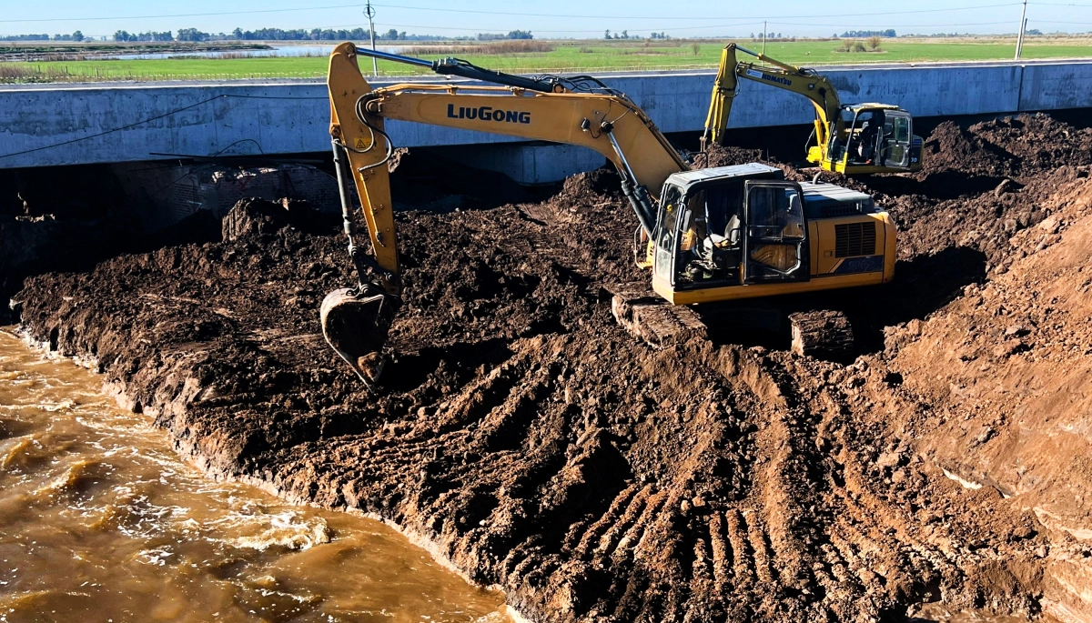 Roque Pérez: Sciaini anunció trabajos en la zona ante la crecida en el Río Salado