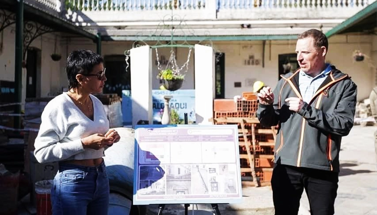 Mayra Mendoza recorrió los avances de las obras de la Escuela Agraria Nº1 “El Dorado” de Quilmes Oeste