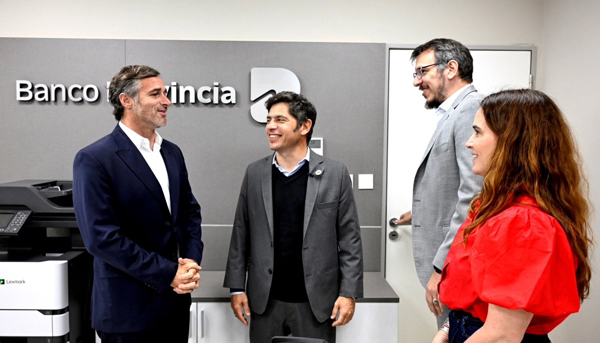 Kicillof visitó Pilar para inaugurar una nueva sucursal del Banco Provincia destinada a pymes bonaerenses