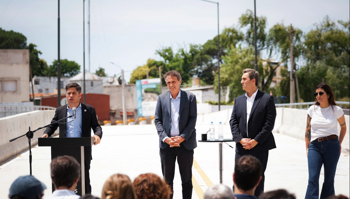 Proyecto de ampliación: Kicillof visitó Luján para la inauguración del nuevo Puente Gogna