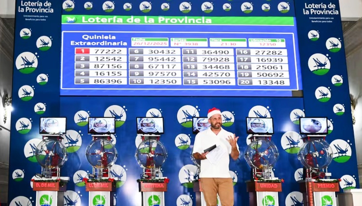 El Gordo de Navidad fue para el 77.222: el primer premio repartió $800 millones en Tigre, Berazategui y 25 de Mayo