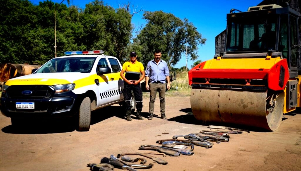 Pergamino: el municipio decomisó y destruyó caños de escapes antirreglamentarios