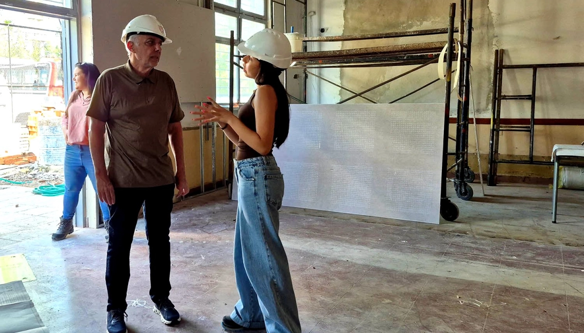 Zamora supervisó la construcción de un auditorio para brindar espectáculos culturales en Tigre