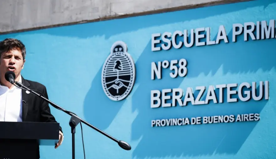 En Berazategui, Kicillof inauguró tres escuelas y ponderó la inversión en la educación