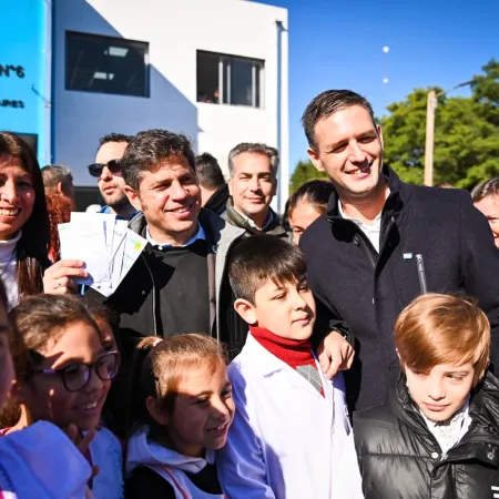 Mantegazza recibió a Kicillof para presentar la nueva ed Escuela Primaria N°6 de San Vicente
