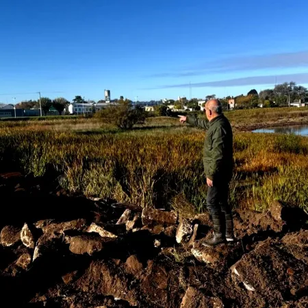 Pehuajó: Zurro supervisó el inicio de los trabajos de desagüe pluvial en Barrio Deportivo