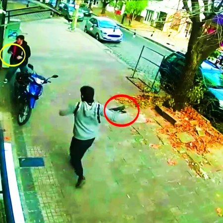 Con una llamativa pistola y rodeado de policías, robó una moto en el centro de La Plata